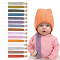 Personalized Bohemian Pacifier Clip Embroidered with Name is The Perfect Newborn Gift Made from eco-Friendly Bamboo! (Purple)