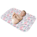 Baby Diaper Changing Pad, 21 5/8" x 31.5" Waterproof Changing Pad Liners - Reusable Soft and Absorbent Portable Changing Mat(Flower1PCS)