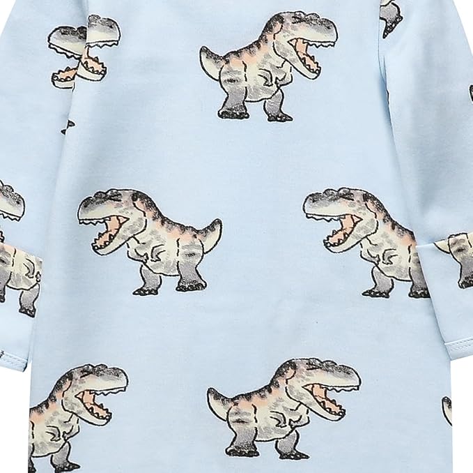 O2 BABY Baby Boys Girls Organic Cotton Zip-Front Sleeper Pajamas, Footed Sleep 'n Play