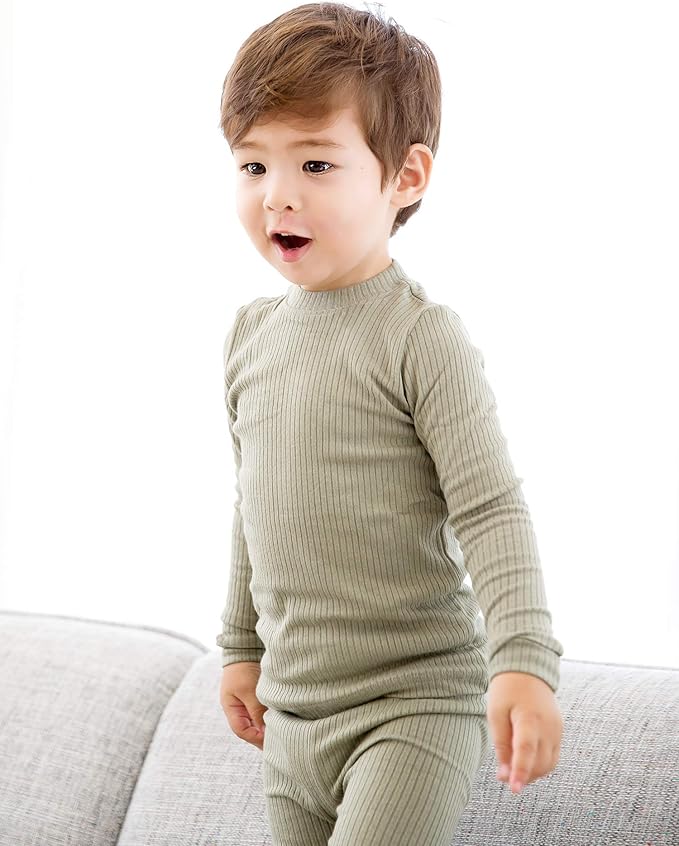 VAENAIT BABY 6M-12Y Infant Kids Toddler Junior Girls Soft Comfy Modal Tencel Shirring Sleepwear Pajamas 2pcs Set