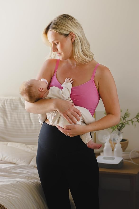 Kindred Bravely Sublime Sleep Pumping Bra Hands Free, Adjustable Pumping & Nursing Bra with EasyClip for All Breast Pumps