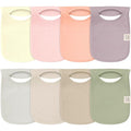 8-Pack Baby Bibs for Boys, Girls - Pullover Bibs for Drooling Teething Baby Girl & Boy Toddler, Newborn, Soft & Absorbent, Cute Colors, Large Torso Coverage Keep Infant Clean & Dry (Embrace)