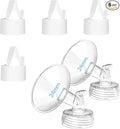 Flange Inserts for Spectra, Spectra Replacement Pump Parts for S1/S2/9 Plus, Not Original Accessories, Breast Pump Parts Include 2-Pack 24mm Flanges and 4-Pack Duckbill Valves
