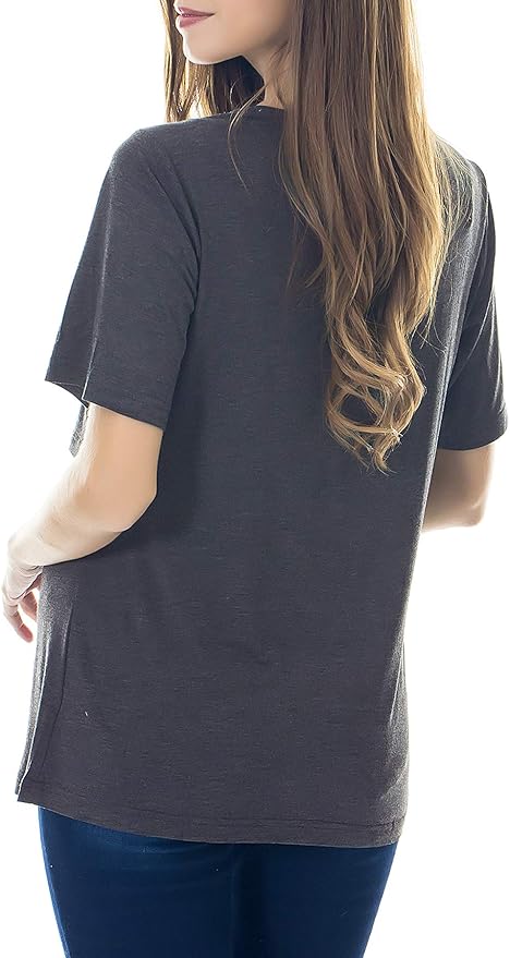 Smallshow Women's Maternity Nursing Tops Short Sleeve Breastfeeding Clothes