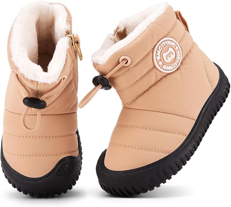 BMCiTYBM Toddler Baby Snow Boots Winter Shoes Boys Girls Cold Weather Baby Faux Fur Shoes