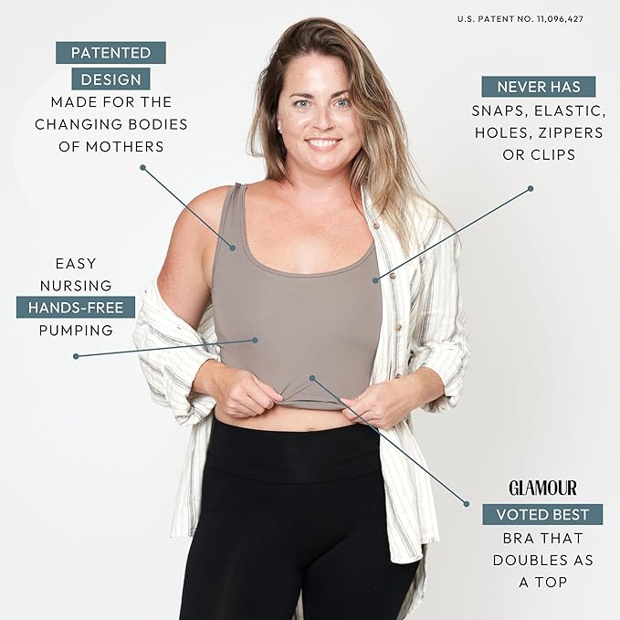 Larken Hands Free Pumping Bra for Breastfeeding | Breast Pump - Maternity Bras for Pregnancy, Pumping & Nursing Bra in One
