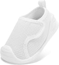Baby Boys Girls First Walking Shoes Wide Toe Box Infant Sneakers Lightweight Breathable Slip On Barefoot Shoes