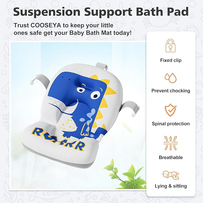 Collapsible Baby Bathtub for Newborns with Thermometer and Soft Floating Cushion Portable and Foldable Travel Baby Boy Bath Tub for Infants to Toddler 0-36 Month (Navyblue)