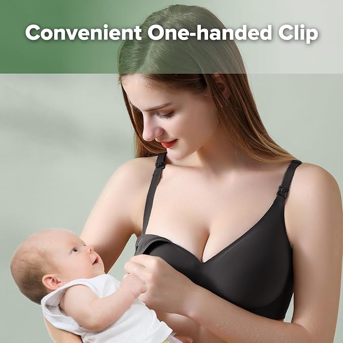 haakaa Nursing Bras for Breastfeeding, Ultra Comfort Jelly Strip“ Supportive Maternity Bras Wireless Pregnancy Bras