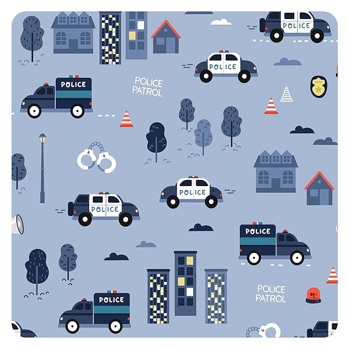 BapronBaby Be Brave - Police Patrol Bapron - No Neck Tie Safer Bib for Baby & Toddler - Soft Waterproof Stain Resistant - Machine Washable - Sz Baby/Toddler 6m-3T
