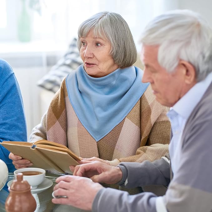 Adult Drool Bib for Special Needs, 3 Pk Soft Absorbent Large Bandana Bibs Set for Kids 4+, Men Women, Teens & Adults