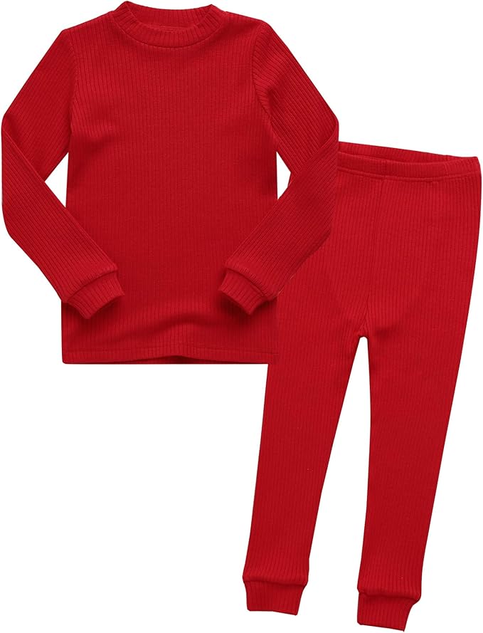 VAENAIT BABY 6M-12Y Infant Kids Toddler Junior Girls Soft Comfy Modal Tencel Shirring Sleepwear Pajamas 2pcs Set
