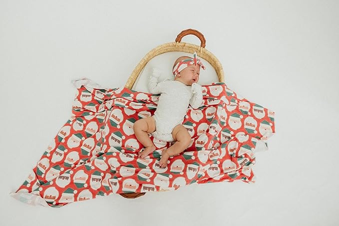 Copper Pearl Large Premium Knit Baby Swaddle Receiving Blanket Claus
