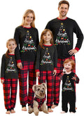 Awoscut Christmas Family Matching Pajamas Christmas Pjs Holiday Nightwear Sleepwear Sets Long Sleeve Pjs