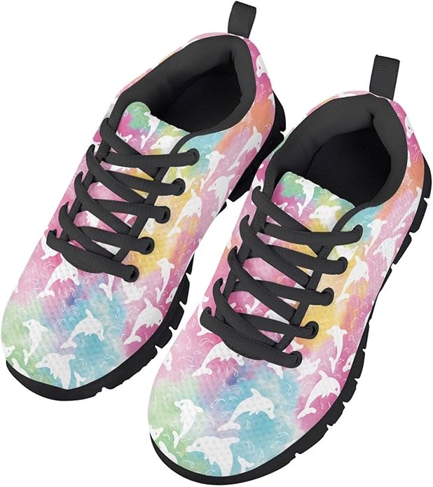 MARSVOVO First Shoes for Walking Boy Girl Athletic Lightweight Flexible Lace-up Breathable Running Shoes Casual Classic Comfortable Non Slip Play Sport Learning to Walk Toddler Girl Sneakers