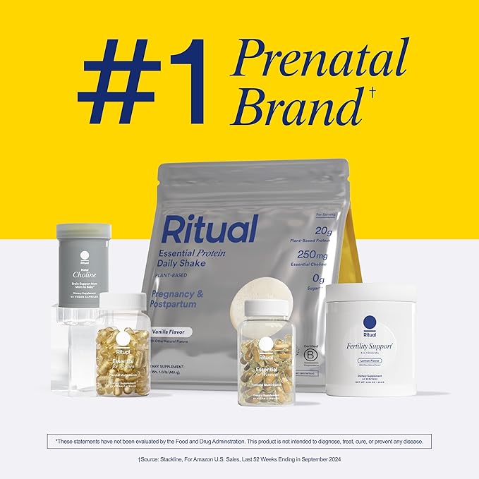Ritual Natal Choline Supplement, 550mg, Supports Baby’s Cognitive Function When Taken During Pregnancy and Choline Content in Breastmilk*, 30 Day Supply