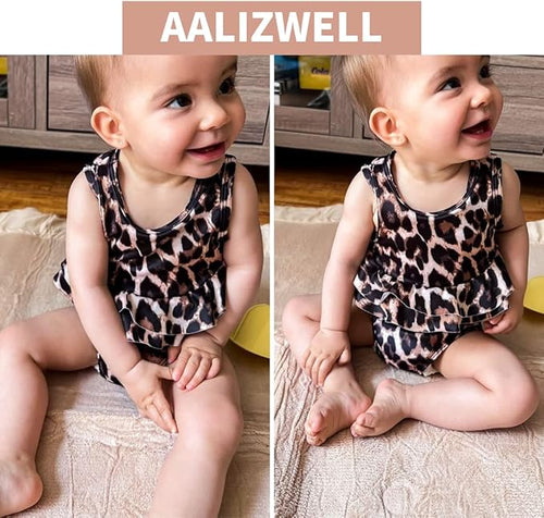 Aalizzwell Toddler Baby Girl Bathing Suit Two Piece Swimsuit Bikini Beach Wear