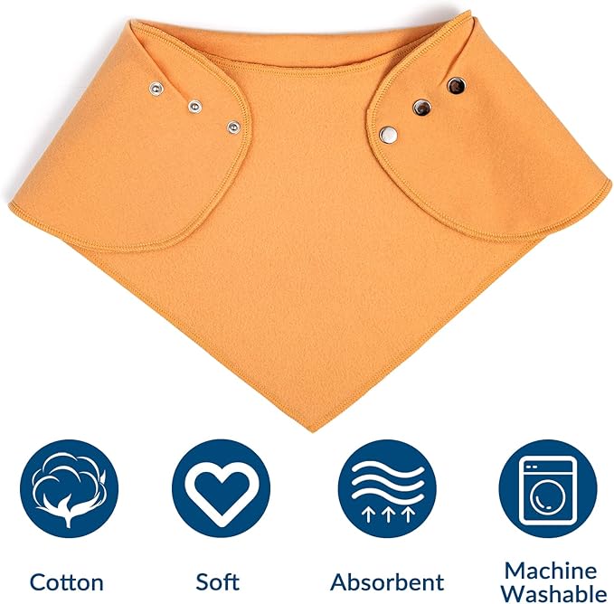 Adult Drool Bib for Special Needs, 3 Pk Soft Absorbent Large Bandana Bibs Set for Kids 4+, Men Women, Teens & Adults