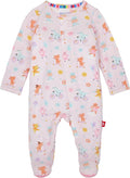 Magnetic Me Girls Modal Magnetic Baby Footie Pajamas | Silky Soft Modal Fabric | Baby Sleepers Available Sizes PRE - 24M
