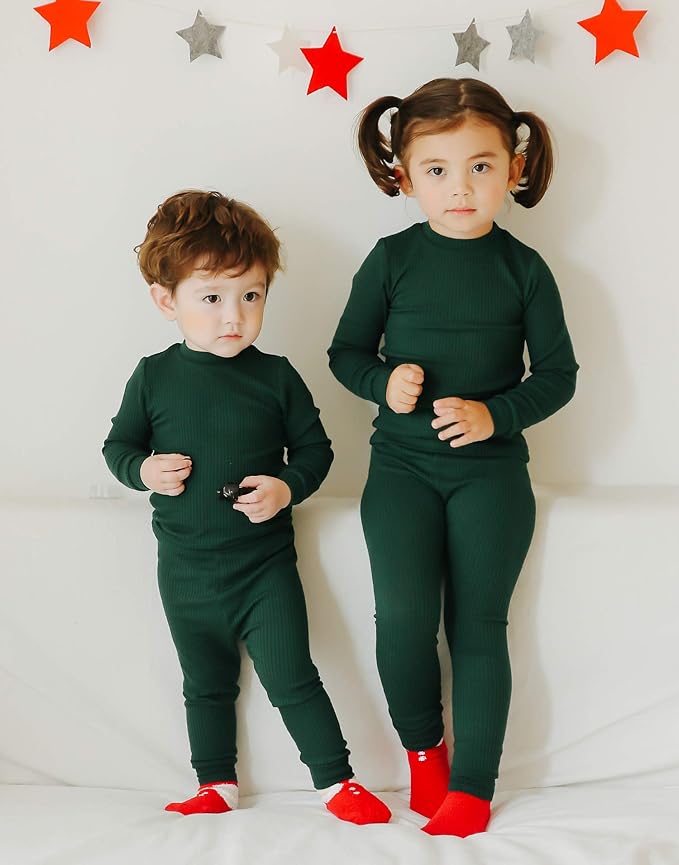 VAENAIT BABY 6M-12Y Infant Kids Toddler Junior Girls Soft Comfy Modal Tencel Shirring Sleepwear Pajamas 2pcs Set