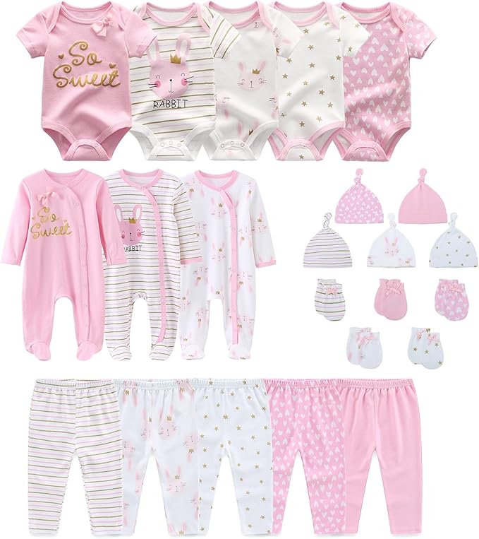 Unisex Baby Boy Girl Clohtes Pants Sets 23 pack Cotton Casual New born Clothing Comfort Infant Birthday Outfit