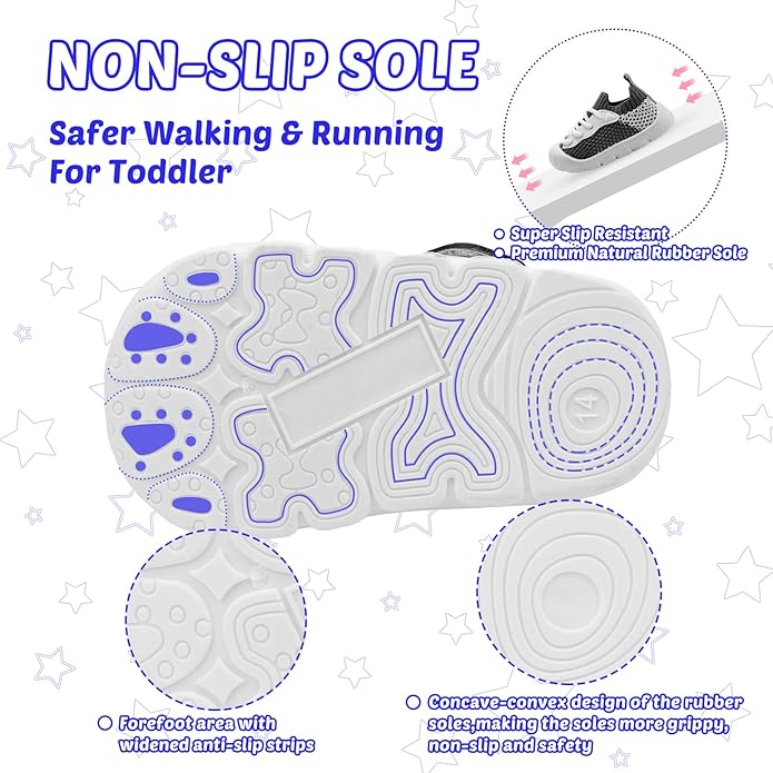Baby Walking Shoes Toddler Girl Boy Soft Sole Breathable Cotton Canvas Shoes Infant Lightweight Non-Slip Safer Slip-on First Walkers Shoes Casual Tennis Wide Sneakers Rubber Soles Running Outdoor