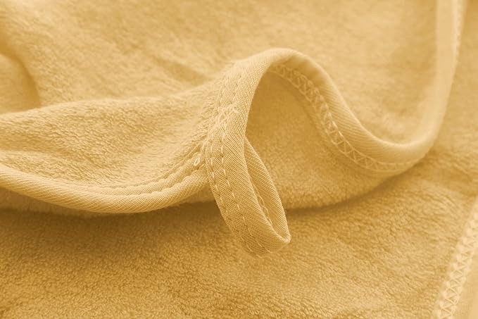 HIPHOP PANDA Baby Washcloths, Rayon Made from Bamboo - 2 Layer Ultra Soft Absorbent Newborn Bath Face Towel - Reusable Baby Wipes for Delicate Skin - Honey, 6 Pack