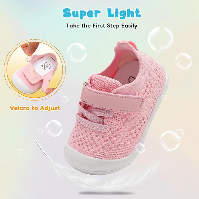 LeIsfIt Baby Shoes Girls Boys First Walking Shoes Infant Sneakers Crib Shoes Lightweight Non-Slip Shoes