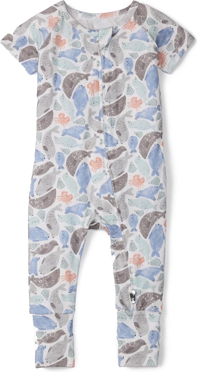 Loulou Lollipop Tencel Lyocell Short Sleeve Zipped Romper