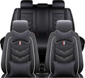 Leather Car Seat Covers Fit for LR Range Rover Evoque 2019-2025, 5 Seater Waterproof and Wear-Resistant Seat Cover Interior Accessories(Full Set with Pillow,Black&White)
