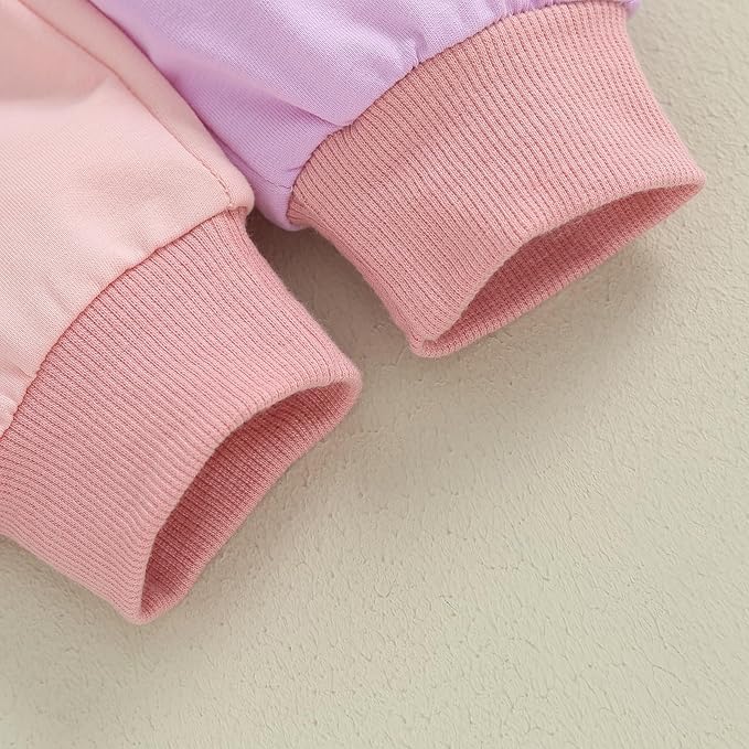 Fernvia Toddler Baby Girl Clothes 3 6 9 12 18 24 Months Fall Outfits Solid Long Sleeve Sweatshirt Tops + Pants Set