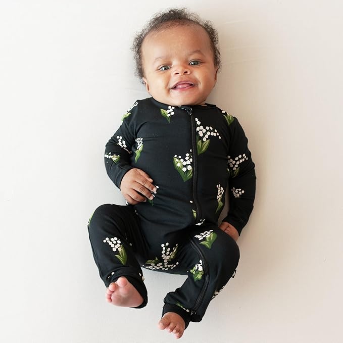 KYTE BABY Unisex Rayon Made From Bamboo Zippered Rompers 0-24 Months