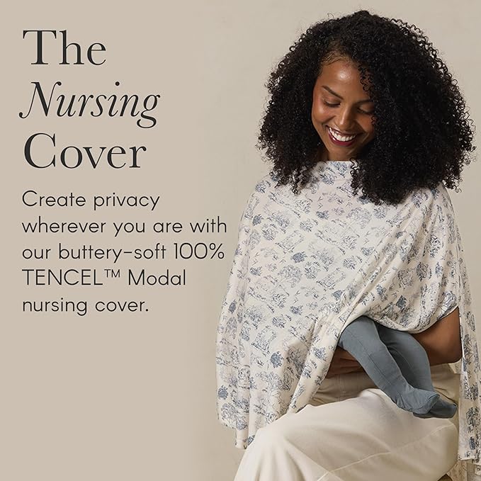 Solly Baby Nursing Cover, Ultra-Breathable, Lightweight Breastfeeding Cover-Up, Buttery-Soft Fabric, Universal Fit, Postpartum Essentials, Newborn Must Haves, Sage Chequer