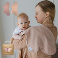 Butterfly Cotton Muslin Burp Cloths 3-Layer, Extra-Large 26”x12” Water-Resistant Multi-Use Burp Cloth Convertible to Bib, 2 Pack, Soft & Absorbent (Pack of 2, Clay & Terra/Rose & Mist)