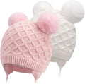 Labeol Baby Hats,Soft Warm Winter Knit Baby Beanie Hat with Earflap,Cute Pom-pom Ears Fall Winter Caps for Toddler Girls Boys