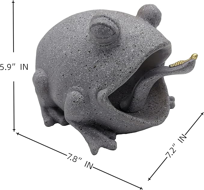 coolboy Frog Statues Gutter Downspout Extension Garden Decoration,Animal Resin Statue Outdoor Decor,Downspout Diverter Decorative Gutter Extension,3"×4" Downspout Extender Diverter Splash Block