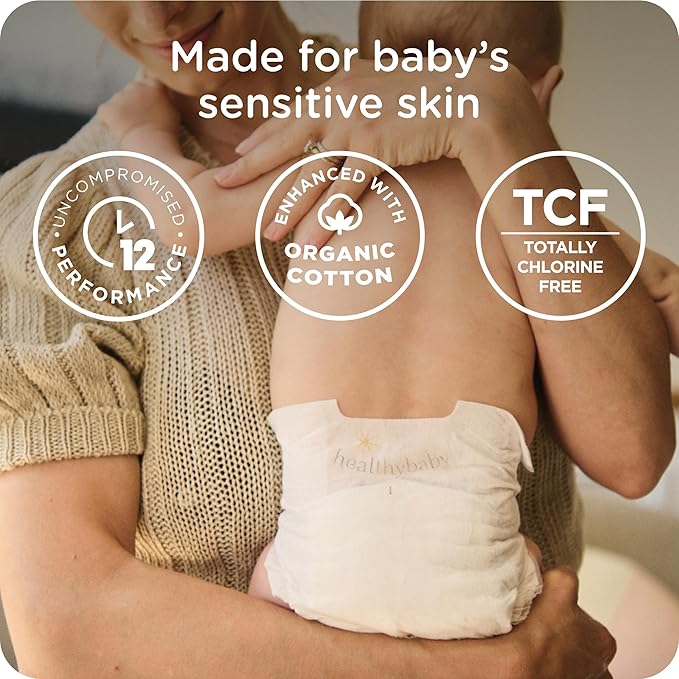 Our Diapers | EWG Verified Safe & Plant-Based Diapers | Leak Protection | Soft Organic Cotton Shell | Chlorine-Free Diaper for Sensitive Skin | Size 4 (22-32 lbs) 108 Count