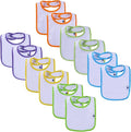 12 Pack Terry Drool Cotton Bibs, Unisex Baby Bibs with Fiber Filling Waterproof for Feeding, Teething, Drooling
