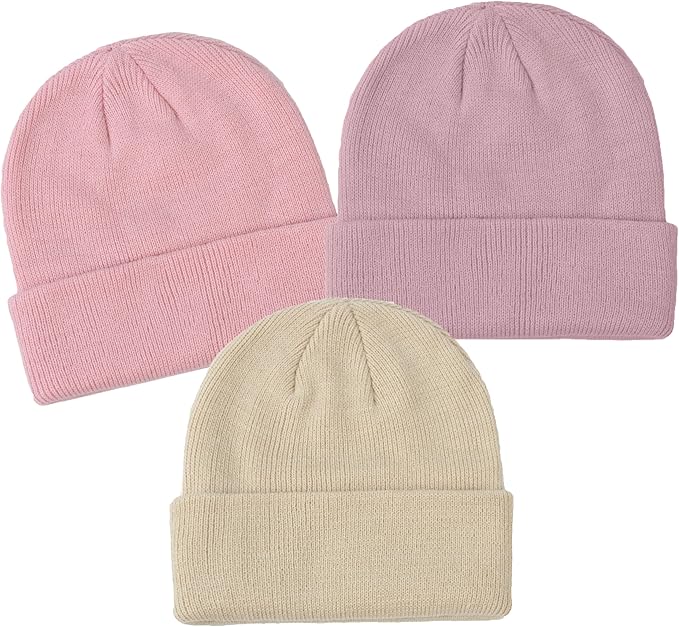 YMYDYFC Baby Beanie 3Pack Toddler Beanie Infant Knit Hat Baby Winter Hats for Boy Girl Winter Clothes Warm Knit Cap 0-6Years