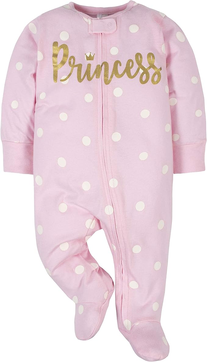 Gerber Baby Girls 4 Pack Sleep 'N Play Footie
