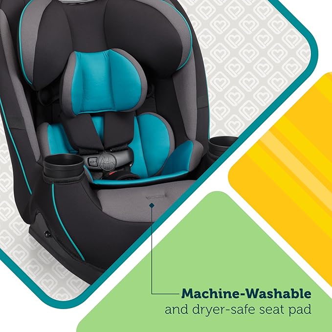 Safety 1st Grow and Go All-in-One Slim Convertible Car Seat, Rear Facing, 5-40 lbs, Forward Facing (30–65 lbs), High Back Booster Seat 40-100 pounds, Alaskan Blue