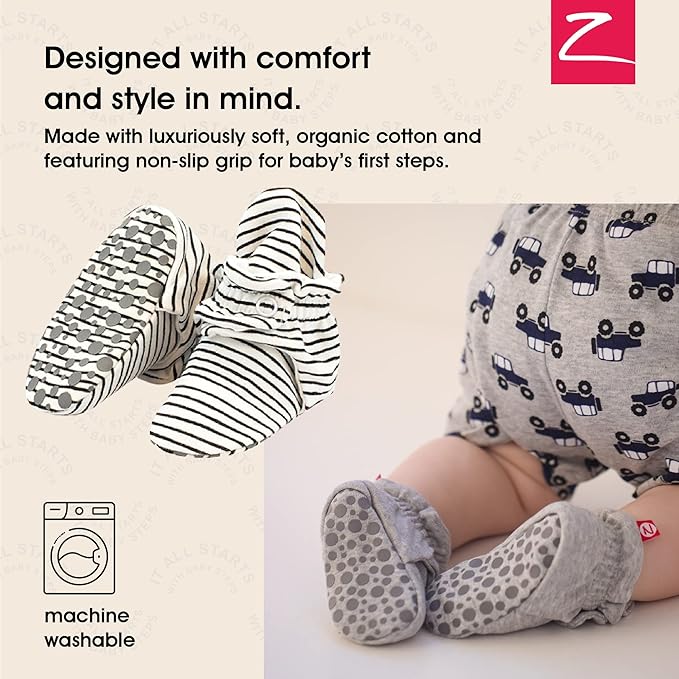 Zutano Organic Baby Booties Newborn Infant, Lost Baby Socks Solution, Unisex, Girl, Boy, 0-3, 3-6, 6-12, 12-18, 18-24 Months
