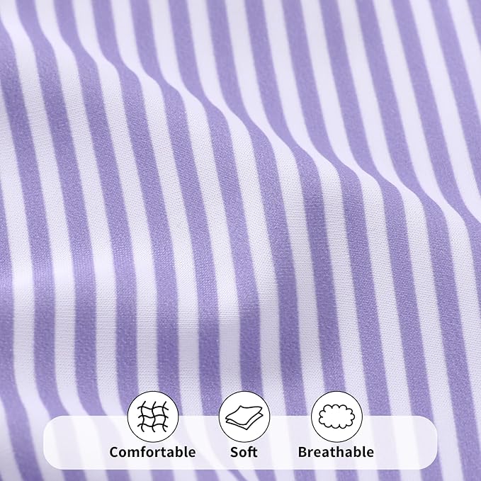 Happy Town Toddler Swimsuit Girl Solid Color Stripe One-Piece Baby Bathing Suits