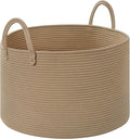 67L Storage Basket for Organizing, 20"×13" Large Laundry Baskets, Cotton Rope Woven Blanket Basket, Toy Storage for Kids, Collapsible Blankets Storage for Living Room, Nursery Room