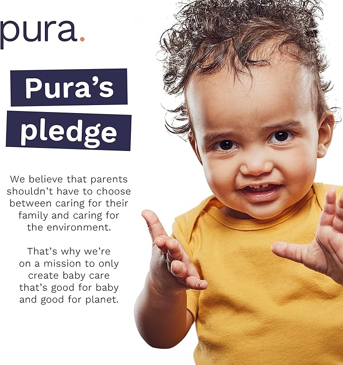 Pura Size 6 Eco-Friendly Diapers (29+ lbs) Totally Chlorine Free (TCF) Hypoallergenic, Soft Organic Cotton, Sustainable, up to 12 Hours Leak Protection, Allergy UK, 1 Packs of 18 Diapers
