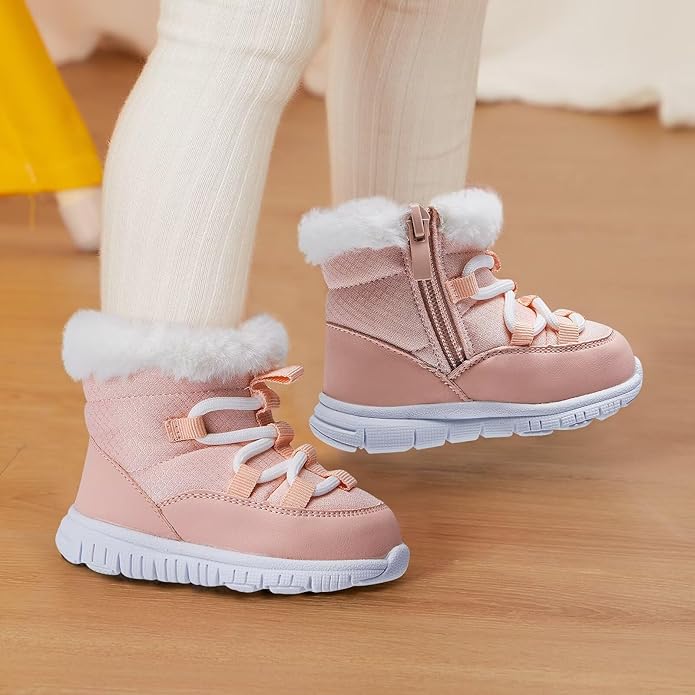 BMCiTYBM Girls Boys Snow Boots Warm Winter Fur Lined Baby Shoes (Infant/Toddler/Little Kid)