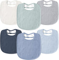 Susurration Muslin Baby Drool Bibs 6Pack Soft Square Adjustable Baby Bandana Bibs for Unisex Girls & Boys