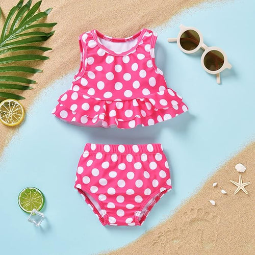 Aalizzwell Toddler Baby Girl Bathing Suit Two Piece Swimsuit Bikini Beach Wear