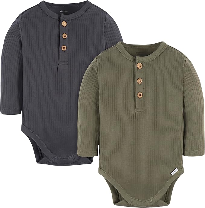 Gerber unisex-baby Baby Boys' and Baby Girls' 2-pack Bodysuits