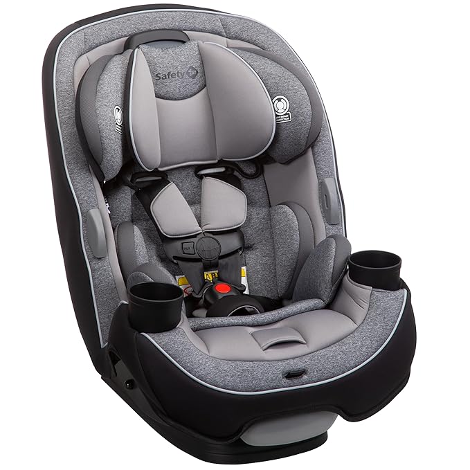 Safety 1st Grow and Go All-in-One Slim Convertible Car Seat, Rear Facing, 5-40 lbs, Forward Facing (30–65 lbs), High Back Booster Seat 40-100 pounds, Shadow
